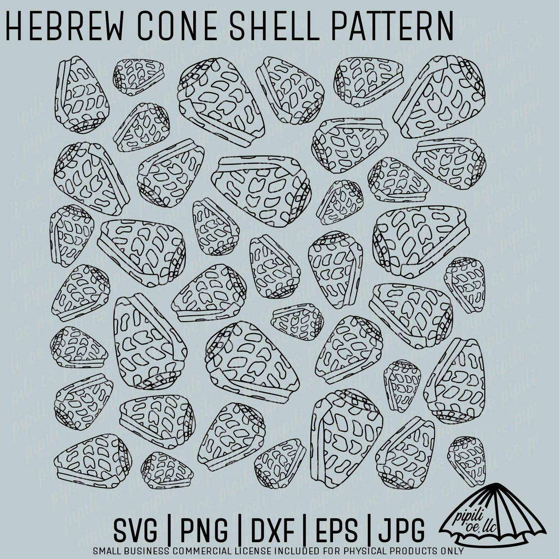 Hebrew Cone Shell Pattern SVG - Seamless Pattern SVG - Shell Pattern ...