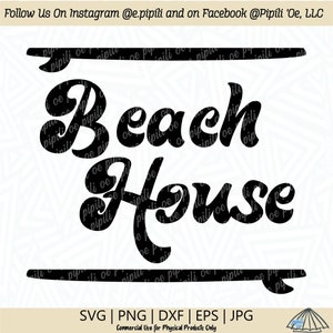 Beach House SVG - Beach SVG - Beach House Png - Digital Download - Beach House Clip Art - Surfboard Svg - Beach House Sign Svg