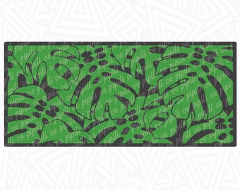モンステラ リーフ フレーム付きカラー SVG - モンステラ リーフ SVG - デジタル ダウンロード - モンステラ デザイン SVG - モンステラ カット ファイル - トロピカル リーフ SVG