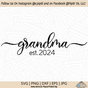 Vovó Est. 2024 SVG - Vovó SVG - Vovó Clip Art - Vovó Script SVG - Digital Download - Vovó Cut File - Vovó Script 2024 Png