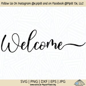 Welcome Script SVG Welcome SVG Welcome Word Art Welcome - Etsy