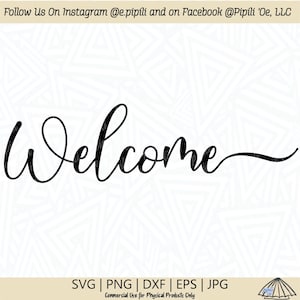 Script de bienvenue SVG - SVG de bienvenue - Word Art de bienvenue - fichier de découpe de bienvenue - clipart de bienvenue - Svg de décoration d'intérieur - téléchargement numérique