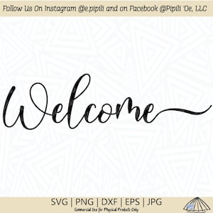 Welcome Script SVG Welcome SVG Welcome Word Art Welcome - Etsy