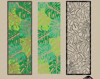Monstera Leaf Framed Vertical SVG: Laser Cut File (Digital Download)