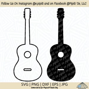 Gitaar - ukelele vorm SVG - gitaar SVG - ukelele SVG - digitale download - Hawaii Svg - Hawaiian Svg - gitaar Png - gitaar illustraties