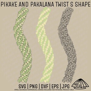 Pikake i Pakalana Lei Twist S kształt SVG-Pikake Lei SVG-Pakalana Lei SVG-Hawaje Lei Svg-Pakalana Svg-Jasmine Svg-Lei Strand Svg