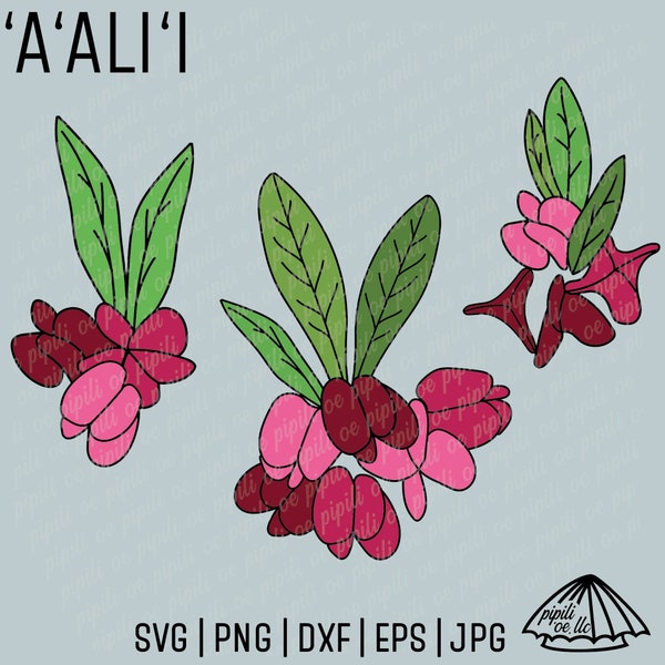 Aalii Plant SVG - Hawaiian Plant SVG - Hawaii SVG Designs - Laser Engraving - Wreath Svg - Hawaiian Flower Svg - Hawaii Flower Svg