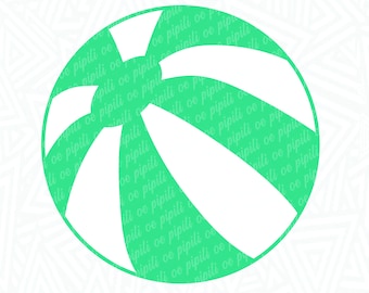 Beach Ball SVG - Beach Ball PNG - Beach Ball Cutting File - Beach Ball Clip Art - Cricut - Silhouette - Digital Download - Vacation Svg