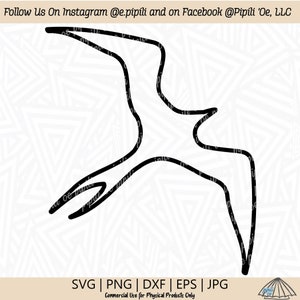 Iwa Bird Graphic Outline SVG - Bird Silhouette SVG - Digital Download - Iwa Bird SVG - Hawaii svg - Great Frigate Bird Clip Art - Beach Jpg