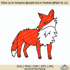 Fox SVG - Animal Svg - Fox Clip Art - Fox Cut File - Digital Download - Cricut - Silhouette