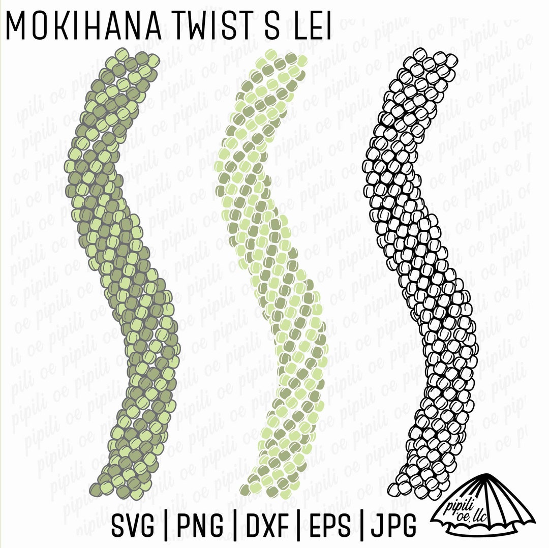 Mokihana Twist S Lei SVG Hawaii SVG Kauai Lei SVG Mokihana Lei Laser
