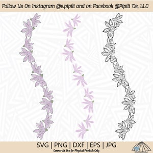 Naupaka Flower S Shape SVG - Naupaka Flower Clip Art - Naupaka Flower PNG - Digital Download - Naupaka Lei Dxf - Hawaii Flower Svg - JPG