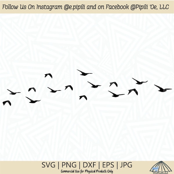 Vögel im Flug Silhouette SVG - Vogel Silhouette SVG - Fliegende Vögel SVG - Digitaler Download - Vogel Clipart - Vogel Silhouette Png - Vogel Clip Art