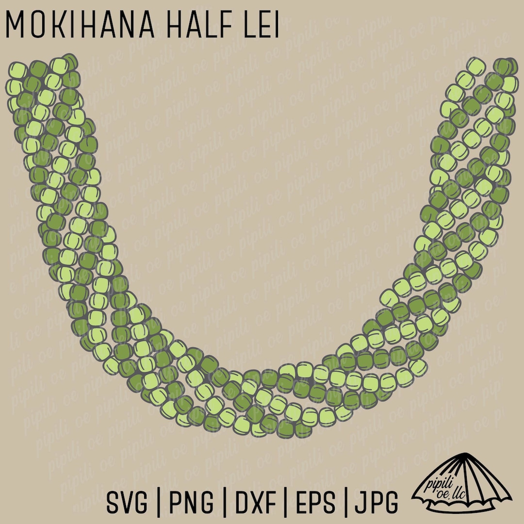 Mokihana Half Lei SVG Hawaii SVG Kauai Lei SVG Mokihana Lei Laser