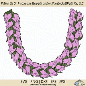 Lokelani - Rose Buds Half Lei SVG - Lokelani Lei SVG - Rose Buds SVG - Flower Svg - Digital Download - Rose Svg - Rose Png - Hawaii Lei Svg