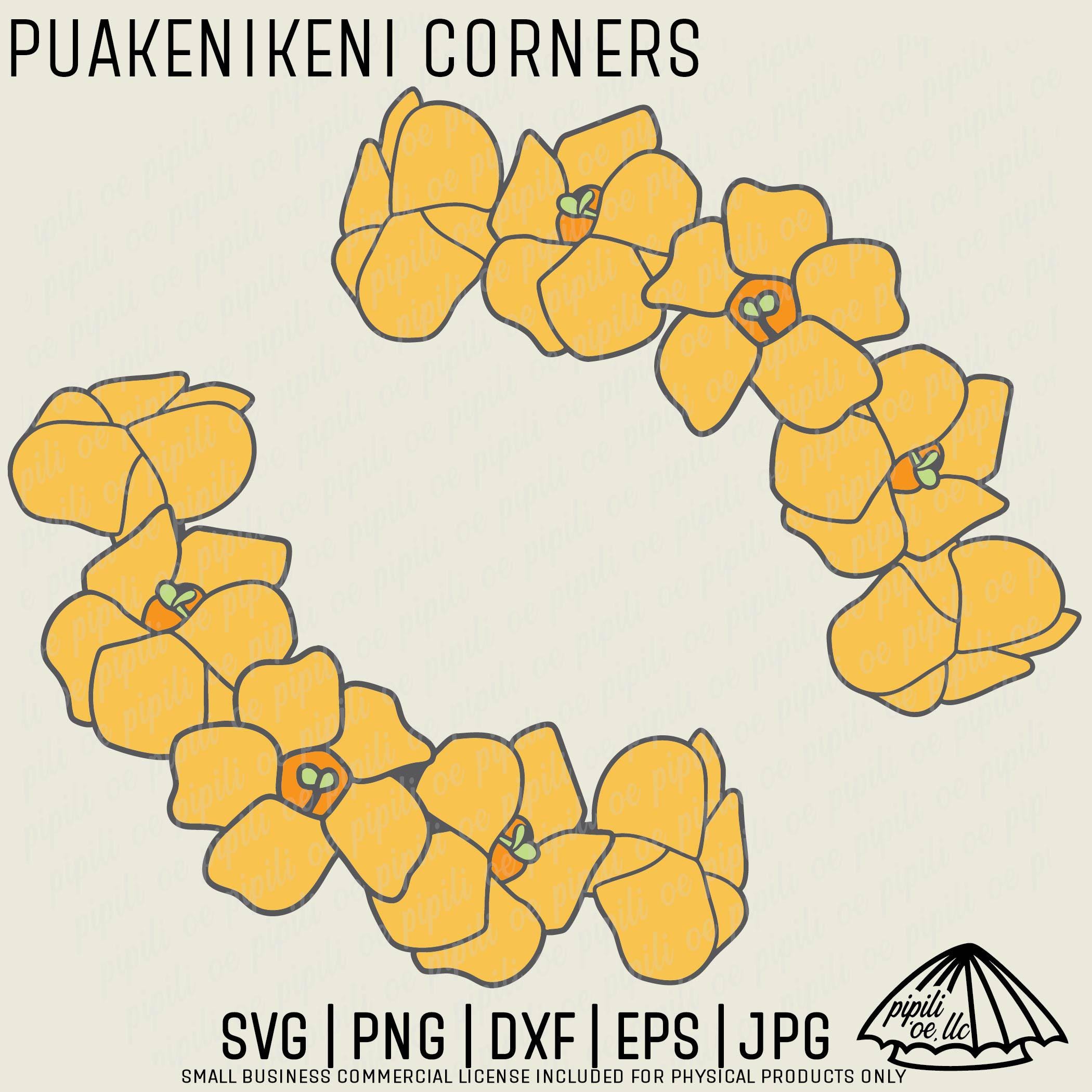 Puakenikeni Corners SVG - Puakenikeni Flower SVG - Hawaii Flower