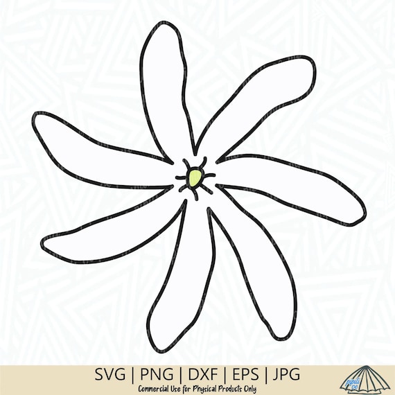 Tiare Gardenia SVG - Flower SVG - Plant SVG - Cutting File - Clip