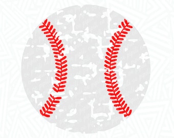 Distressed Baseball SVG - Grunge Baseball SVG - Baseball SVG - Digital Download - Baseball Clip Art - Baseball Cut File - Baseball Png - Dxf