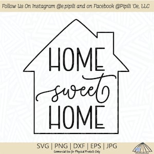 Home Sweet Home SVG - Haus SVG - Haus SVG - Einweihungsparty SVG - Digitaler Download - Haus Geschenk SVG - Neues Zuhause SVG