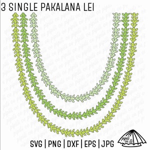3 Single Pakalana Lei SVG - Digital Download - Pakalana Lei SVG - Flower Lei SVG - Pakalana Flower Svg - Pakalana Lei Clip Art - Png - Dxf