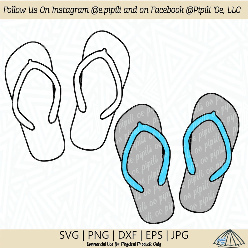 Slippah SVG Flip Flop SVG Sandal SVG Digital Download | Etsy