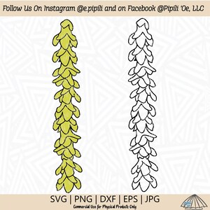 Pakalana Single Strand Lei SVG - Hawaii Flower SVG - Pakalana Lei Png - Pakalana Cut File - Pakalana Clip Art - Digitale Download - Dxf
