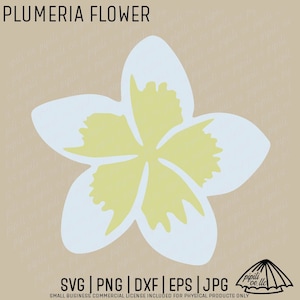 Plumeria Flower SVG - Flower SVG - Lei Strand SVG - Hawaii svg - Plumeria Cut File - Tropical Clip Art - Pua Melia Flower - Laser Engraving