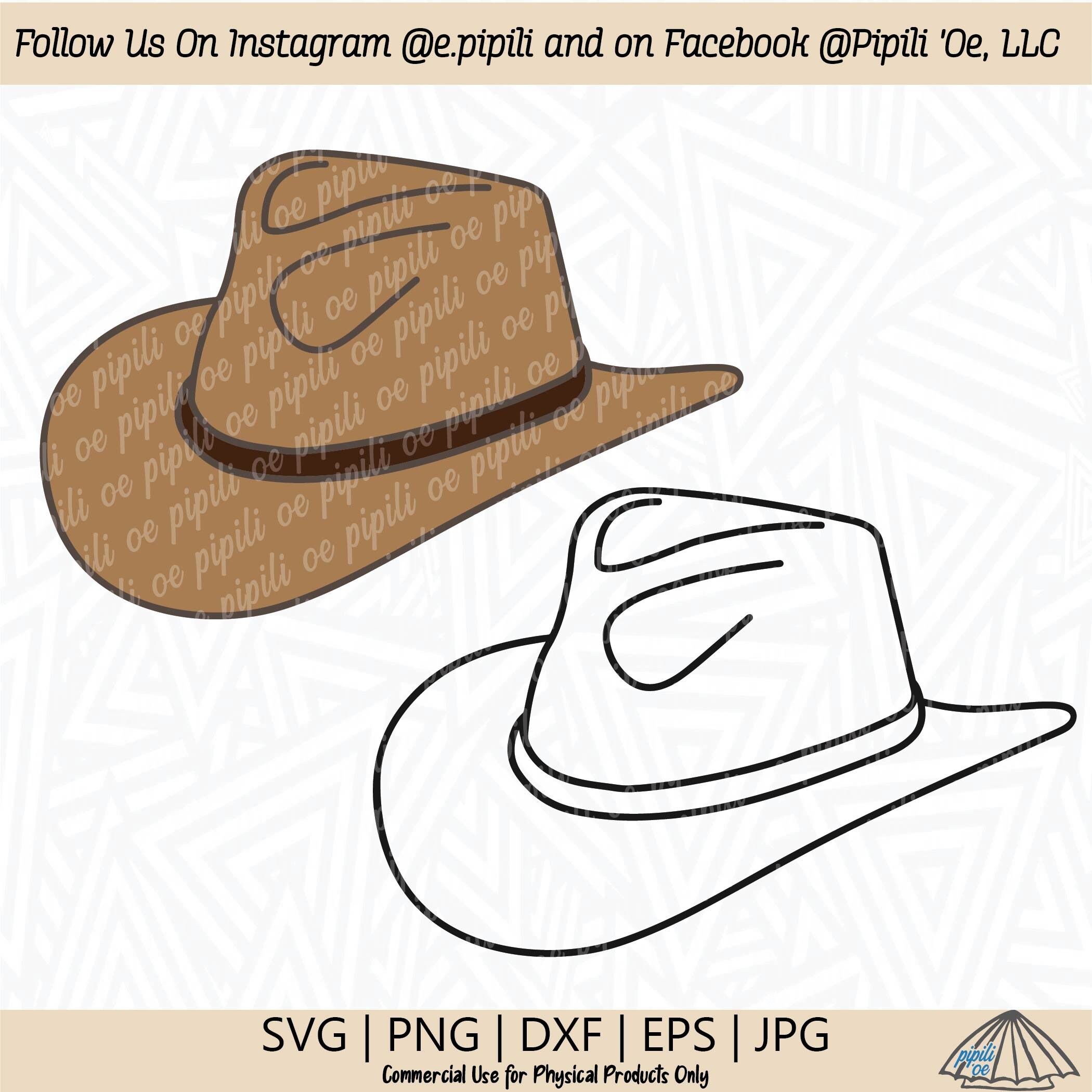 Paniolo Cowboy Hat SVG Hat SVG Paniolo Hat SVG Digital - Etsy