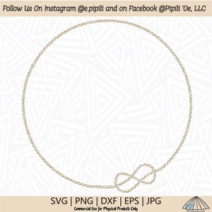 Rope Circle Frame SVG - Rope SVG - Knotted Rope SVG - Digital Download ...