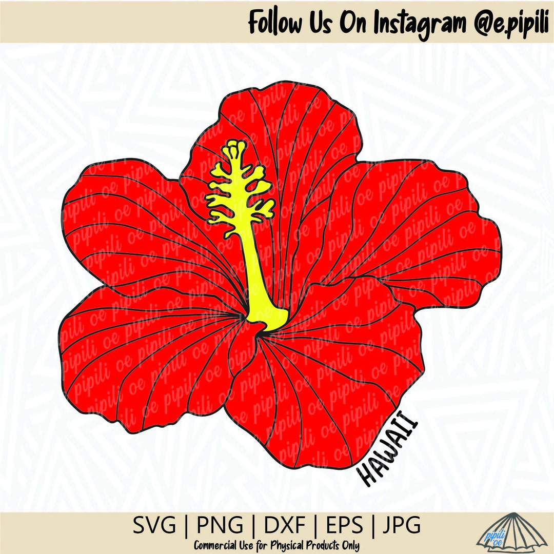 Hibiscus Hawaii SVG Hawaii SVG Hibiscus SVG Hibiscus Clip Art Hibiscus