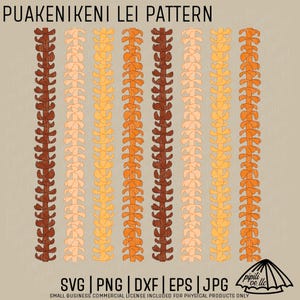 Puakenikeni Lei Pattern SVG - Hawaii Lei SVG - Puakenikeni Lei - Seamless Pattern Svg - Laser Engraving Design - Lei Strand Seamless SVG
