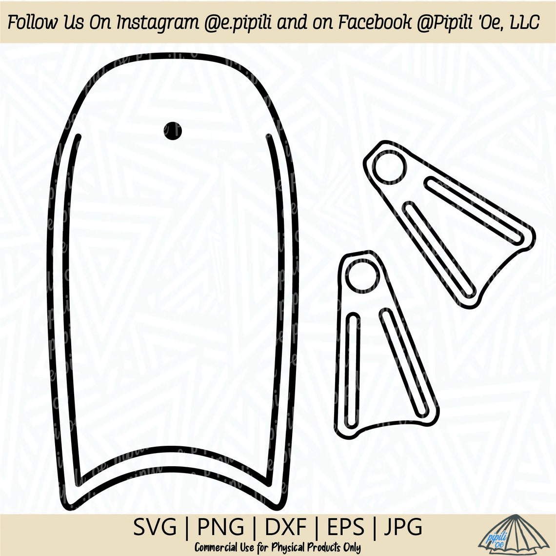 Bodyboard and Fins SVG Bodyboard SVG Fins SVG Digital Etsy UK