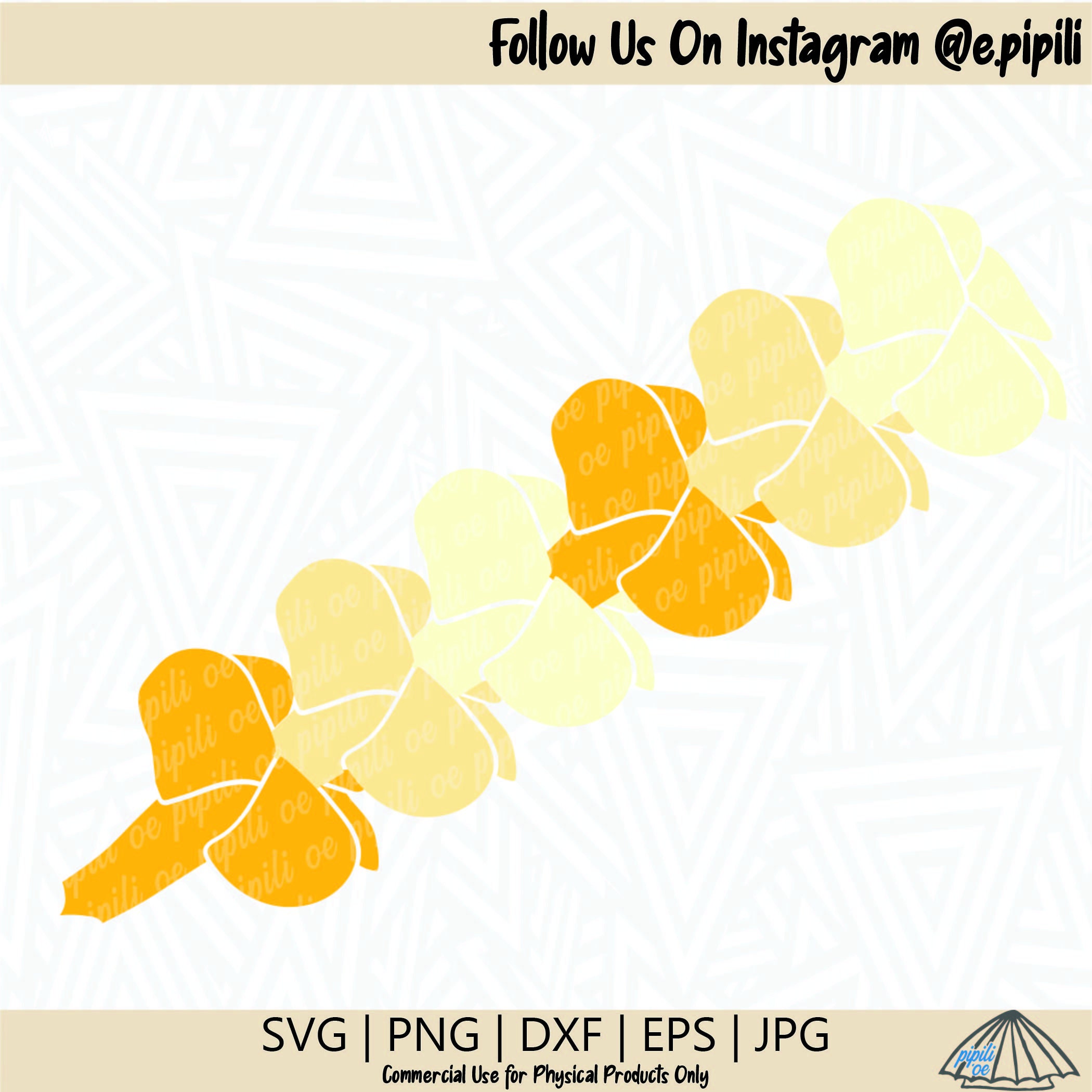 Puakenikeni Flower Lei SVG - Flower SVG - Puakenikeni SVG - Hawaii
