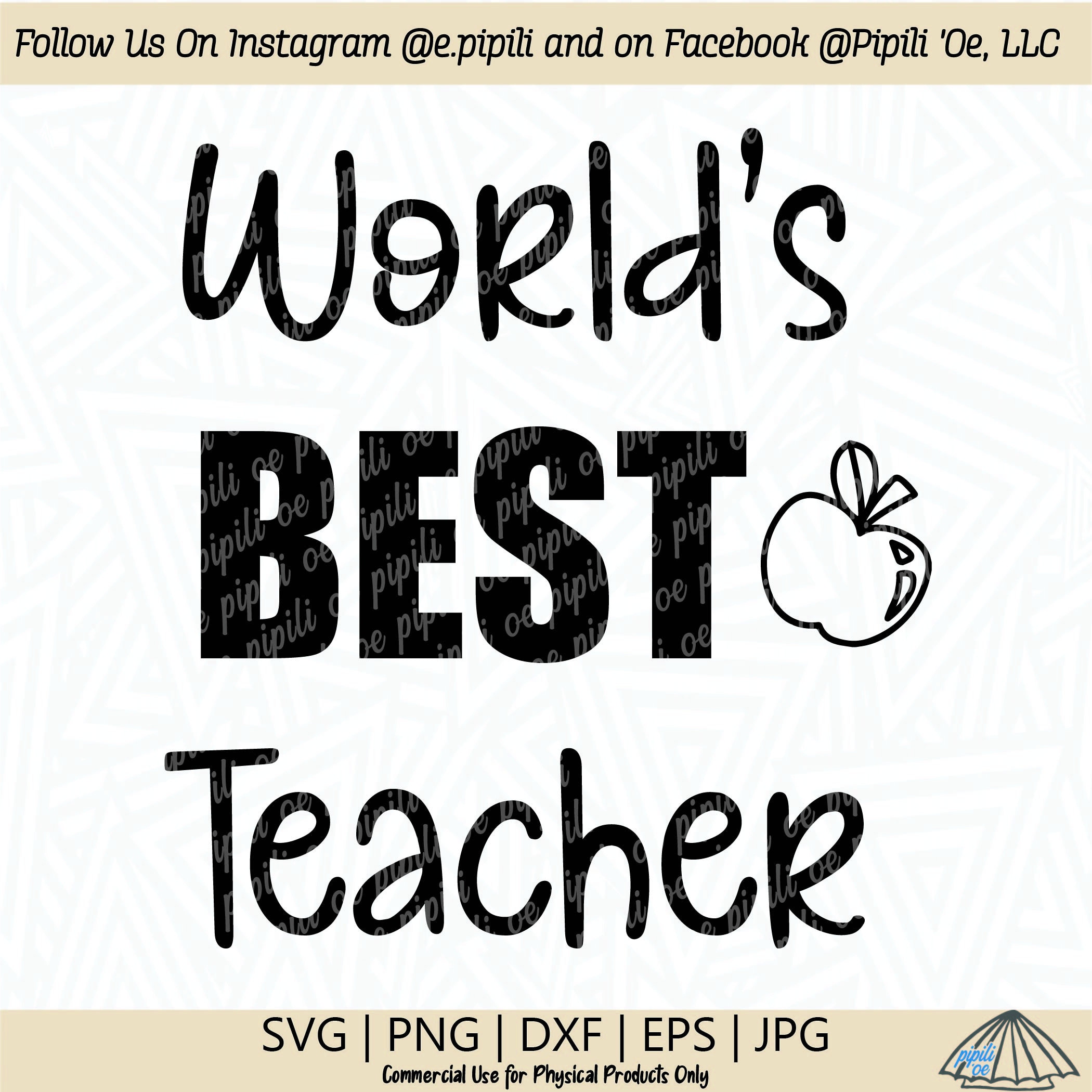 Worlds Best Teacher SVG Teacher SVG Teacher Gift SVG | Etsy