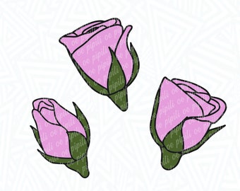 Lokelani Rose Buds SVG - Rose SVG - Flower SVG - Digital Download - Rose Bud Svg - Rose bud Png - Rose Flower Clip Art - Flower Png