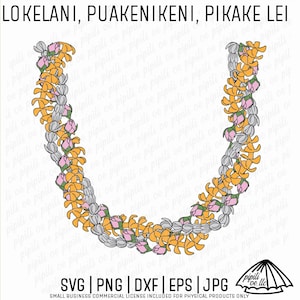 Lokelani - Puakenikeni - Pikake Lei Twist SVG - Lokelani Lei SVG - Puakenikeni Lei Svg - Pikake Lei Svg - Laser Engraving - Lei Shirt Design