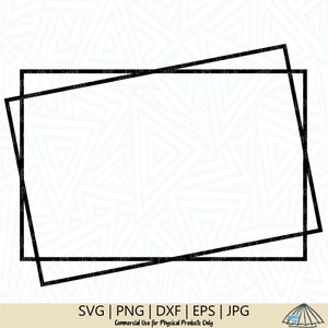 Dubbele rechthoek frame SVG - Frame SVG - vorm SVG - rechthoek svg - rechthoek gesneden bestand - bestanden knippen - digitale download