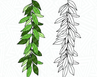 Maile Strand SVG - Maile SVG - Maile Lei SVG - Hawaii Wedding Lei Svg - Digital Download - Hawaiian Graduation Lei Svg - Hawaii Maile Lei