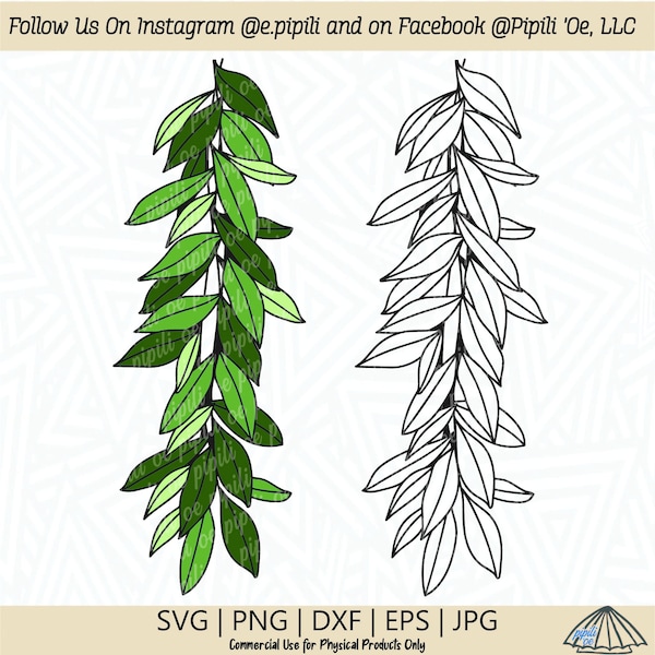 Maile Strand SVG - Maile SVG - Maile Lei SVG - Hawaii Wedding Lei Svg - Digital Download - Hawaiian Graduation Lei Svg - Hawaii Maile Lei