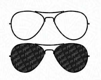 Sunglass Glasses SVG - Glasses SVG - Sunglasses SVG - Digital Download - Glasses Clip Art - Glasses Cut File - Sunglass Png - Beach Glasses