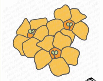 3 プアケニケニ 花群 SVG - ハワイの花 SVG - プアケニケニ Png - ハワイ Svg - レーザー彫刻 - 花のデザイン Svg - プアケニケニ SVG