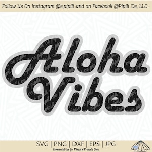 Retro Aloha Vibes SVG: Hawaii Clip Art (Digital Download)