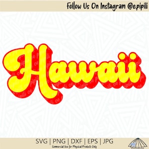 Klasyczny Hawaii SVG - Hawaii SVG - Hawajski SVG - Hawajska grafika wektorowa - Hawaje Plik do cięcia - Hawaje Png - Pobieranie cyfrowe - Cricut - Sylwetka