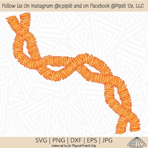 Double Ilima Lei S Shape SVG - &#39;Ilima Lei SVG - Hawaii Lei SVG - Digital Download - &#39;ilima Flower Svg - &#39;Ilima Lei Clip Art - Lei Cut File