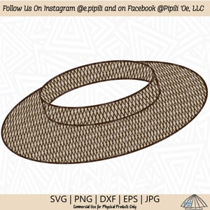 Lauhala Papale - Hat SVG - Lauhala Hat SVG - Digital Download - Woven Hat Svg - Papale Clip Art - Hawaii Hat SVG - Lauhala Svg - Papale Png