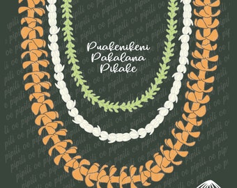 3 Single Strand Lei SVG - Puakenikeni Lei SVG - Laser Engraving - Pikake Lei Svg -  Floral Design SVG - Hawaii Flower Svg - Pakalana Svg