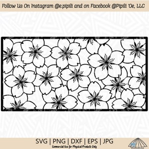 Sakura Blumen gerahmt SVG - Sakura SVG - Digital Download - Kirschblüte SVG - Blumen Design geschnitten Datei - Sakura Clip Art