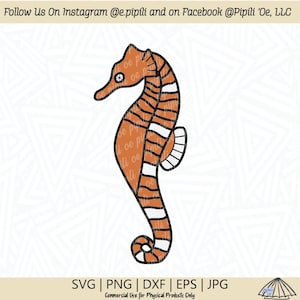 Sea Horse SVG - Hawaii SVG - Sea Horse Clip Art - Sea Horse Cutting File - Sea Horse PNG - Digital Download - Cricut - Silhouette