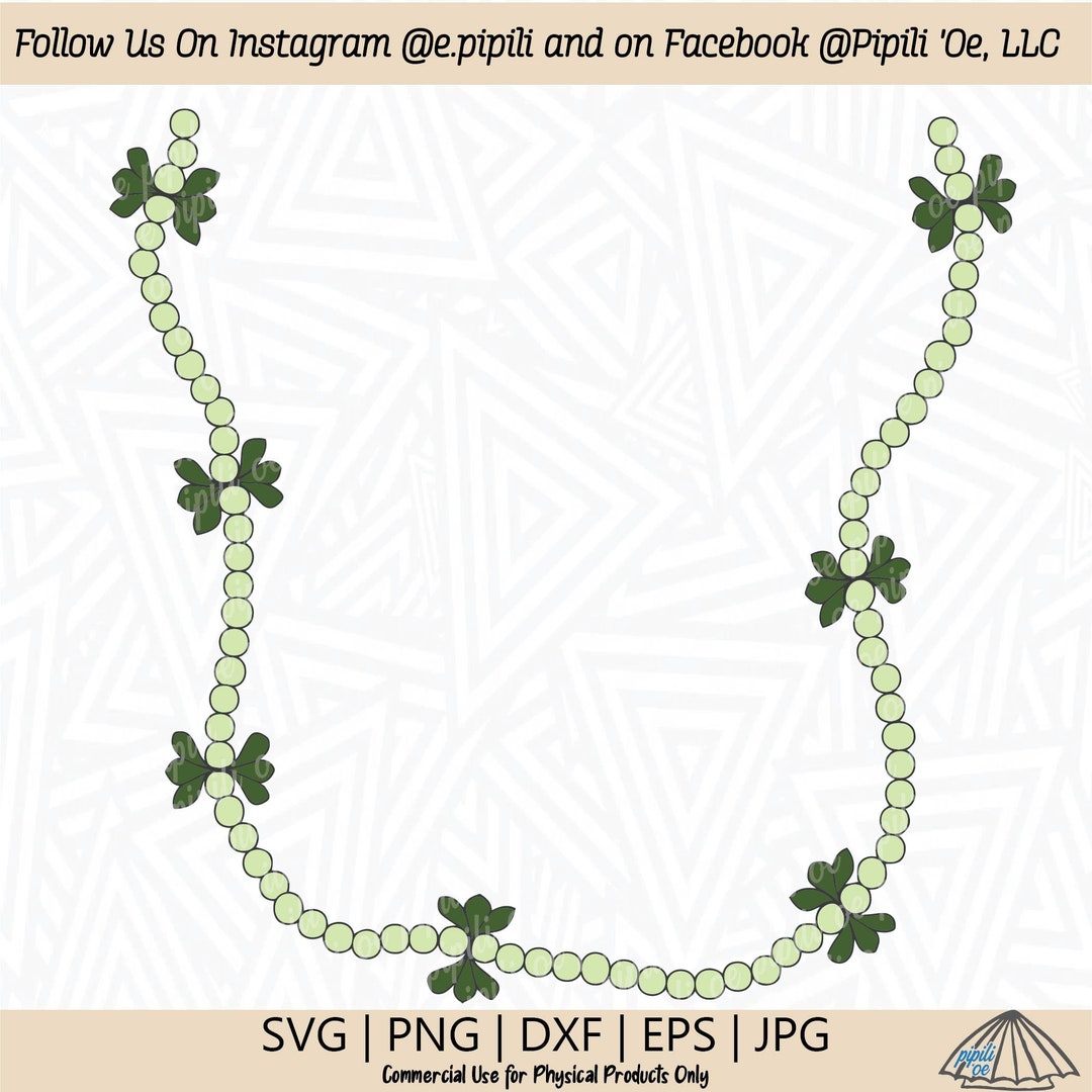 モキハナ シングル レイ SVG - モキハナ SVG - ハワイ植物 SVG - デジタル ダウンロード - モキハナ レイ Png - モキハナ  クリップ アート - ハワイアン レイ Dxf - Etsy 日本