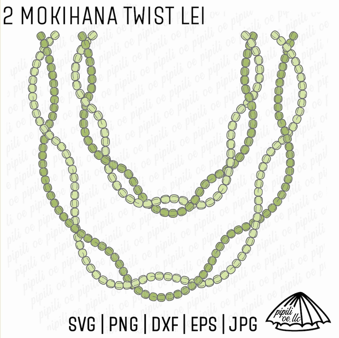 2 Mokihana Twist Lei SVG Hawaii SVG Kauai Lei SVG Mokihana Lei Laser
